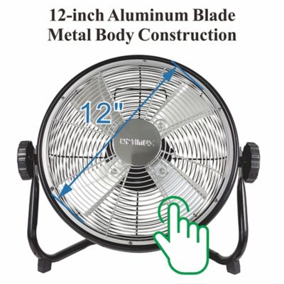 Image showing  12 in. Rechargeable Battery Operated Utility Fan Air Circulator