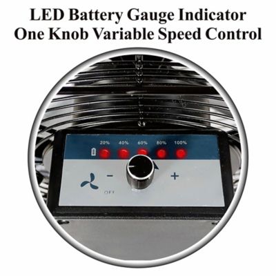 Image showing 7 th Optimus 12 in. Rechargeable Battery Operated Utility Fan Air Circulator