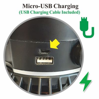 Image showing  4 in 1 Camping Fan with LED Light, Solar or USB charging