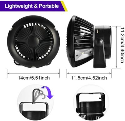 Image showing 6 th Optimus 4 in 1 Camping Fan with LED Light, Solar or USB charging