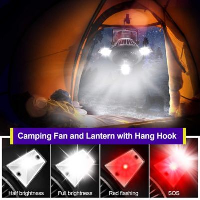 Image showing 7 th Optimus 4 in 1 Camping Fan with LED Light, Solar or USB charging