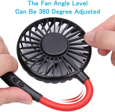 Image showing  Hands Free Rechargeable 3 in. Dual Neck Fan