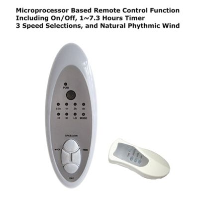 Image showing  16 in. Oscillating Stand Fan with Remote Control, White