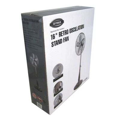 Image showing 6 th Optimus 16 in. Retro Oscillating Stand Fan with Oil Rubbed Bronze Finish