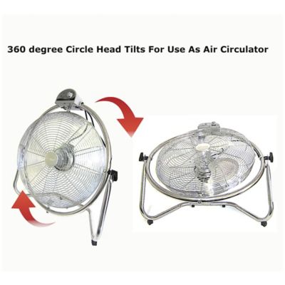 Image showing 3 th Optimus 20 in. Industrial Grade Oscillating High Velocity Fan - Chrome Grill