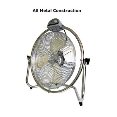 Image showing 5 th Optimus 20 in. Industrial Grade Oscillating High Velocity Fan - Chrome Grill