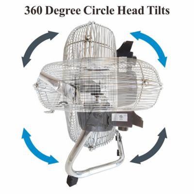 Image showing  12 in. Industrial Grade High Velocity Fan - Chrome Grill