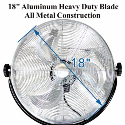 Image showing  20 in. Industrial Grade HV Oscilating Stand Fan - Chrome Grill