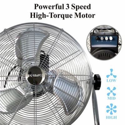 Image showing  20 in. Industrial Grade High Velocity Fan - Chrome Grill
