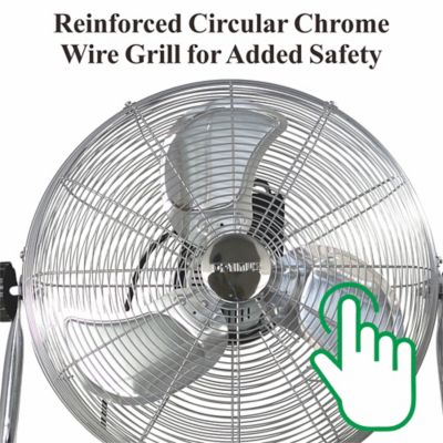Image showing  20 in. Industrial Grade High Velocity Fan - Chrome Grill