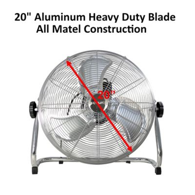 Image showing  20 in. Industrial Grade High Velocity Fan - Chrome Grill