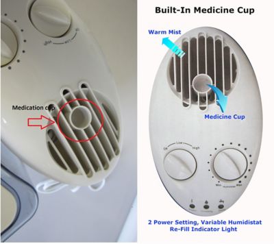 Image showing 6 th Optimus 3.0 Gallon Output Warm Mist Humidifier with Wicking Vapor System
