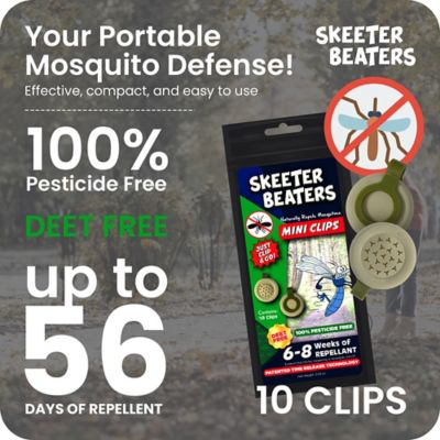 Image showing  Skeeter Beaters Mosquito & Bug Wearable Mini Clips On Clothing, Hat, Belt, Shoes - Set of 10