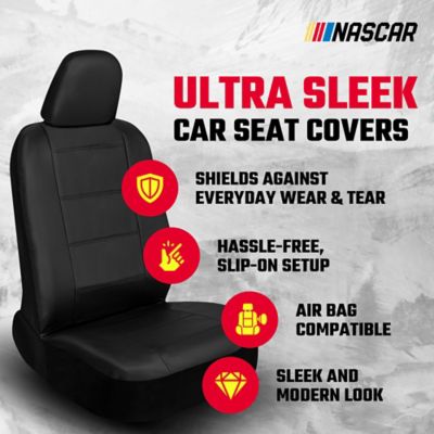Image showing 1 th NASCAR Car Seat Cover Set 11 pc. Front and Back Automotive Seat Covers Interior Covers for Cars, SUVs, & Trucks