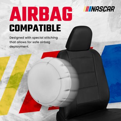 Image showing 3 th NASCAR Car Seat Cover Set 11 pc. Front and Back Automotive Seat Covers Interior Covers for Cars, SUVs, & Trucks