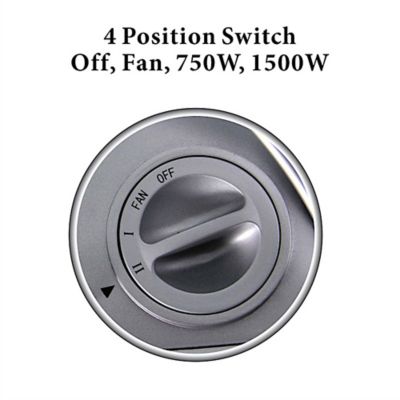 Image showing  Portable Oscillating Ceramic Heater with Thermostat