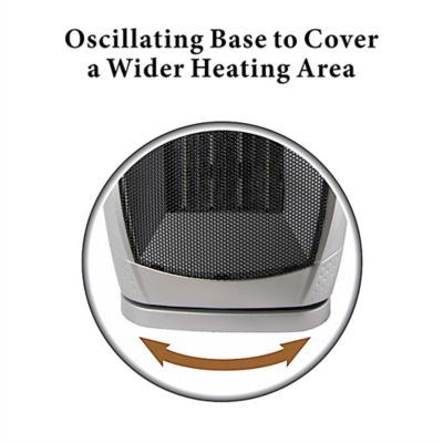 Image showing  Portable Oscillating Ceramic Heater with Thermostat