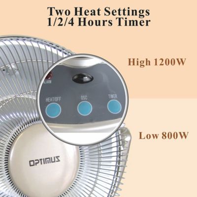 Image showing  14 in. Oscillation Dish Heater with Remote Control