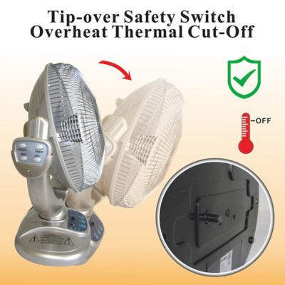 Image showing  14 in. Oscillation Dish Heater with Remote Control