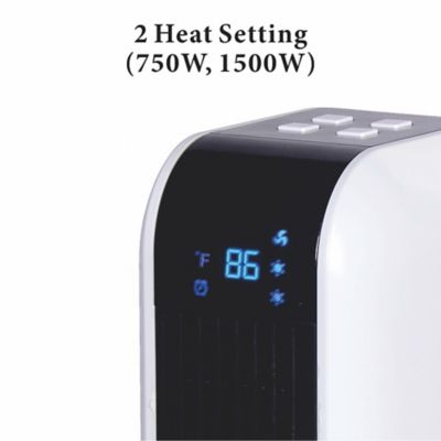 Image showing  17 in. Oscillating Tower Heater with Remote, Digi Temp Readout & Setting