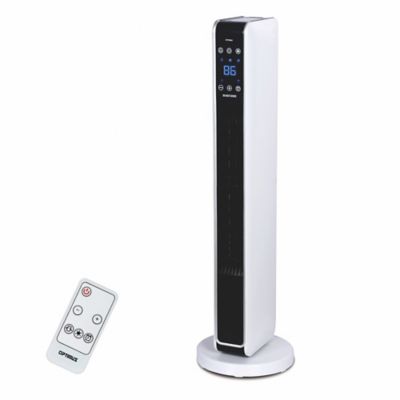 Optimus 29 in. Oscillating Tower Heater with Digital Temperature Readout & Setting, Remote Control