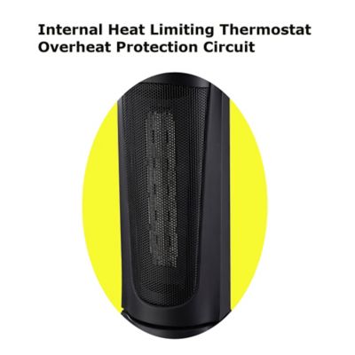 Image showing  18 in. Oscillating Tower Heater, Thermostat