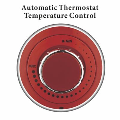 Image showing  Portable 360 Surround Ceramic Heater with Thermostat, Red