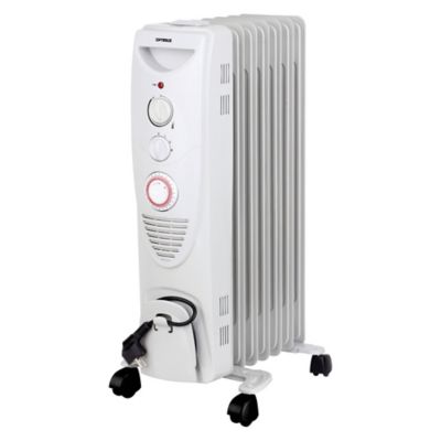 Optimus Portable 7 Fins Oil Filled Radiator Heater with Timer
