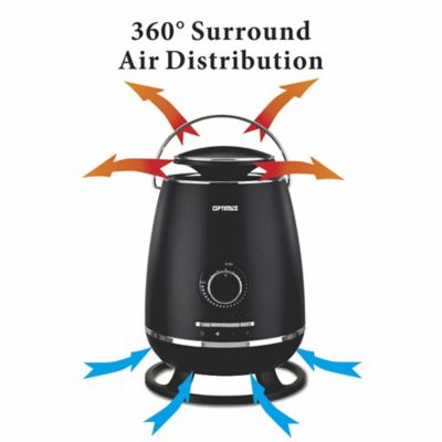 Image showing  Portable 360 Surround Ceramic Heater with Thermostat, Black