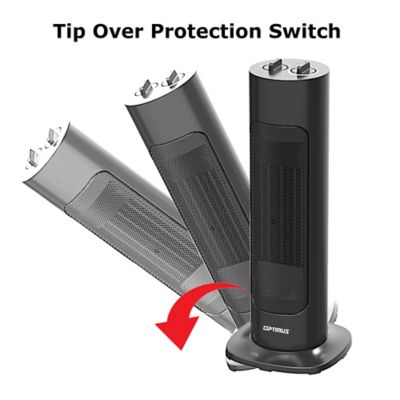 Image showing  18 in. Oscillating Tower Heater with Thermostat