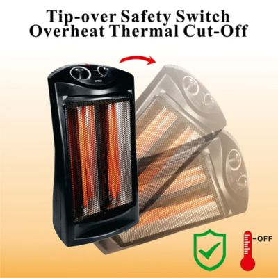 Image showing  Fan Forced Tower Quartz Heater with Thermostat