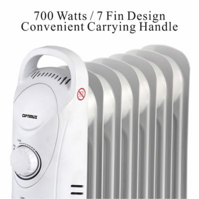Image showing  Mini 7 Fins Portable Oil Filled Radiator Heater