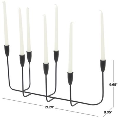 Image showing  Metal Long Tapered 7 Holder Decorative Candelabra