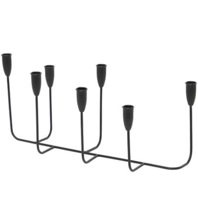 Image showing  Metal Long Tapered 7 Holder Decorative Candelabra