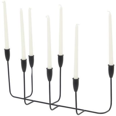 Image showing  Metal Long Tapered 7 Holder Decorative Candelabra