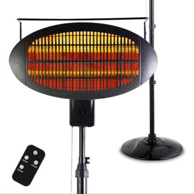 Image showing  Garage-Outdoor Floor Standing Infrared Patio Heater with Remote Control