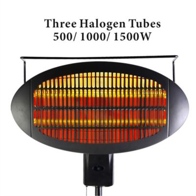 Image showing  Garage-Outdoor Floor Standing Infrared Patio Heater with Remote Control