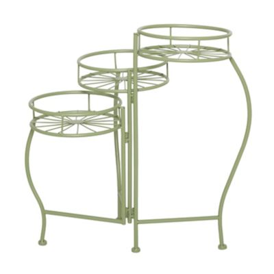 Image showing 6 th Harper & Willow Metal 3 Tier Starburst Indoor Outdoor Plantstand