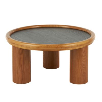 Image showing 6 th Harper & Willow Aluminum Metal Drip Abstract Living Room Coffee Table with Melting Designed Legs and Black Glass Top