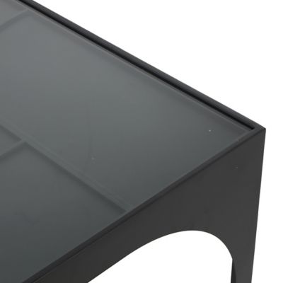 Image showing 5 th Harper & Willow Metal Geometric Living Room Coffee Table with Glass Top