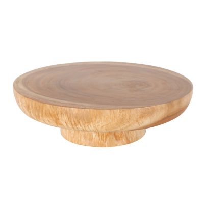 Image showing  Teak Wood Handmade Decorative Bowl with Elevated Base
