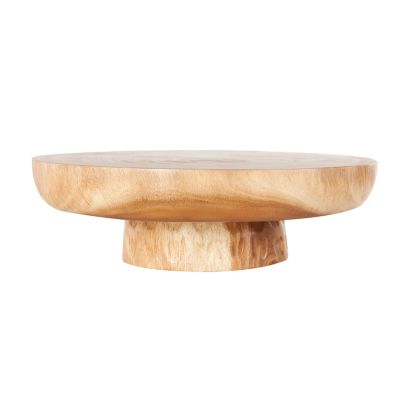 Image showing  Teak Wood Handmade Decorative Bowl with Elevated Base