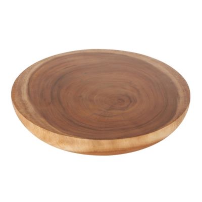 Image showing  Teak Wood Handmade Decorative Bowl with Elevated Base