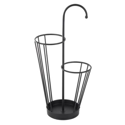 Image showing  Metal 2 Section Geometric Decorative Umbrella Stand with Umbrella Shaped Handle