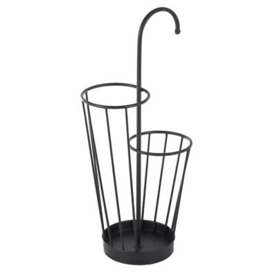Image showing  Metal 2 Section Geometric Decorative Umbrella Stand with Umbrella Shaped Handle