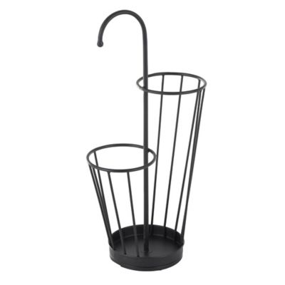 Image showing  Metal 2 Section Geometric Decorative Umbrella Stand with Umbrella Shaped Handle