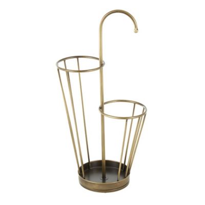 Image showing  Metal 2 Section Geometric Decorative Umbrella Stand with Umbrella Shaped Handle