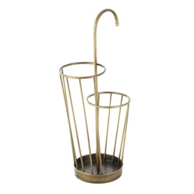 Image showing  Metal 2 Section Geometric Decorative Umbrella Stand with Umbrella Shaped Handle