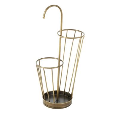 Image showing  Metal 2 Section Geometric Decorative Umbrella Stand with Umbrella Shaped Handle