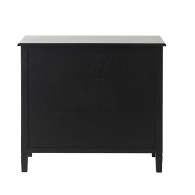 Image showing 5 th Harper & Willow Wood Handmade 2 Door and 2 Drawer Room Cabinet with Rattan Front